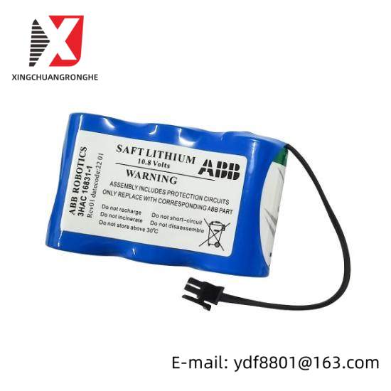 abb_3hac16831-1_10_8v_3hac13150-1_battery_pack_1.jpg ABB 3HAC16831-1 10.8V, 3HAC13150-1 Battery Pack, High-Efficiency Power Source for Industrial Control Systems
